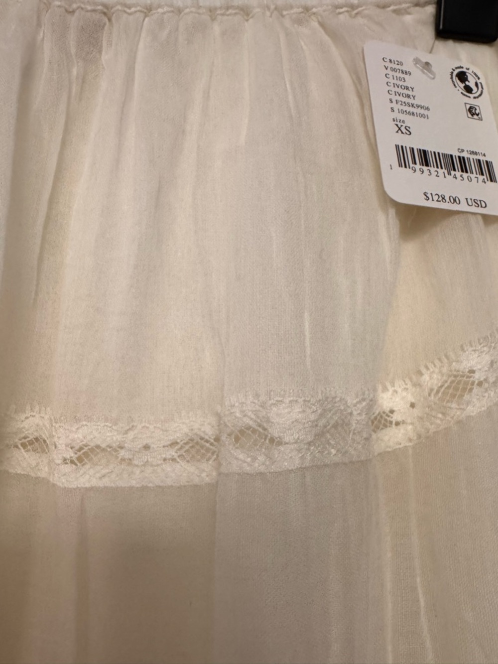 New - Free People One Lily Lace Midi Skirt - Picture 8 of 8